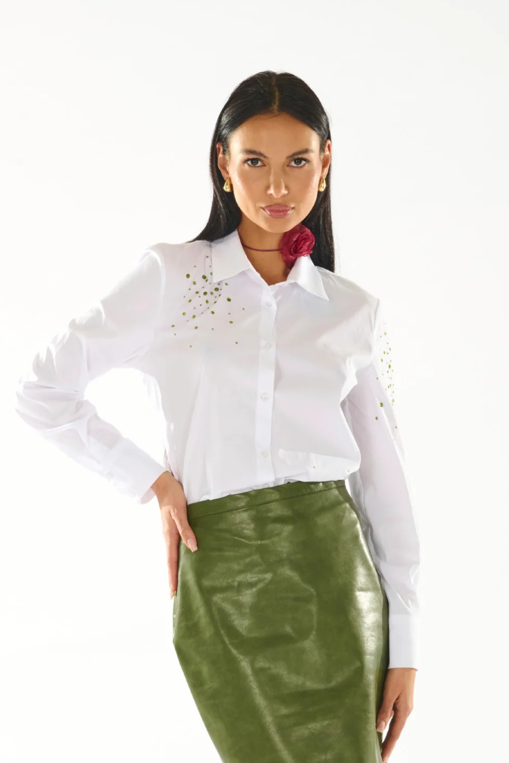 Camicia macchia strass - Atos Lombardini