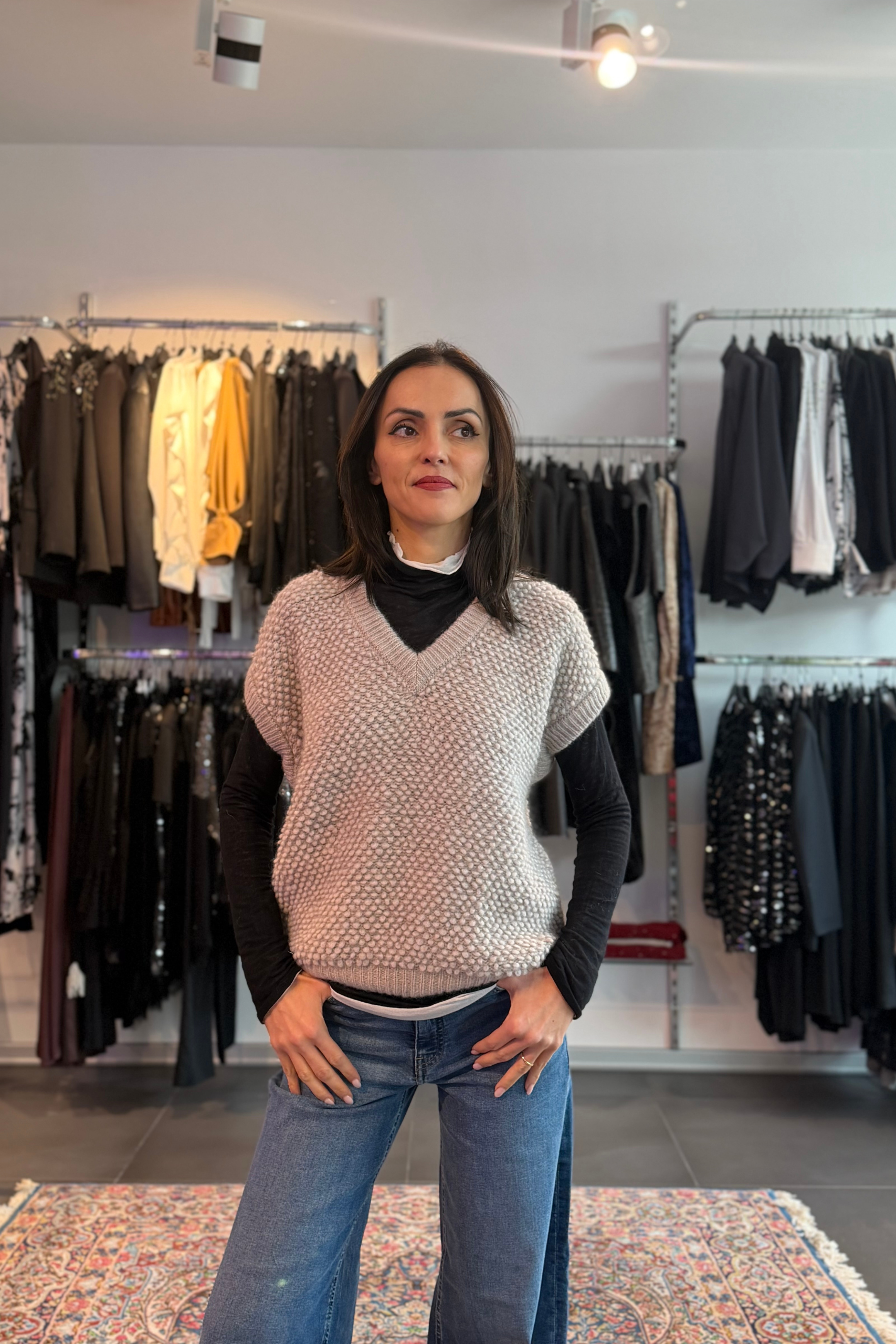 Gilet Scollo pelliccia - Arovescio