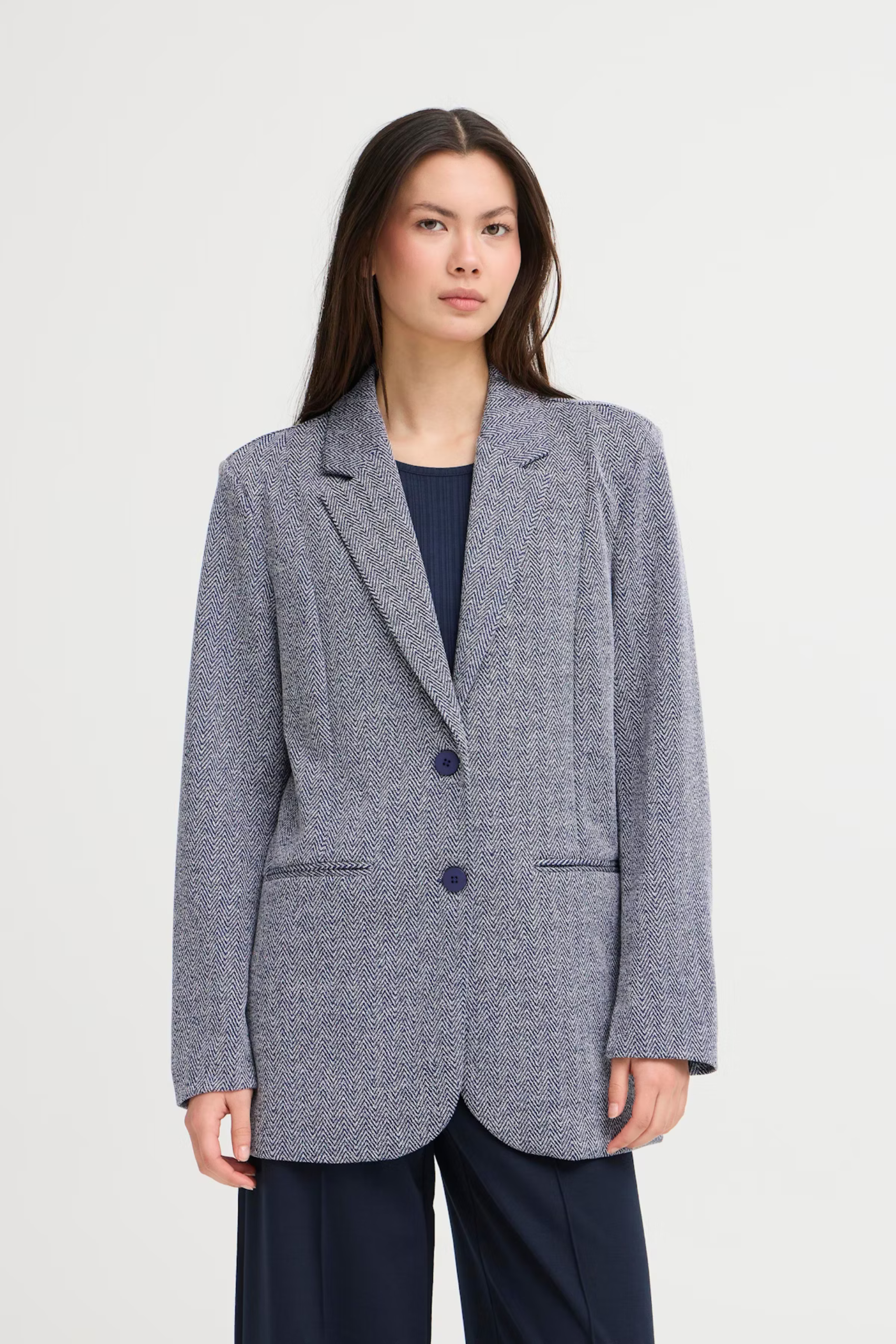 Blazer - Ihkate Jacquard oversized bl - Ichi