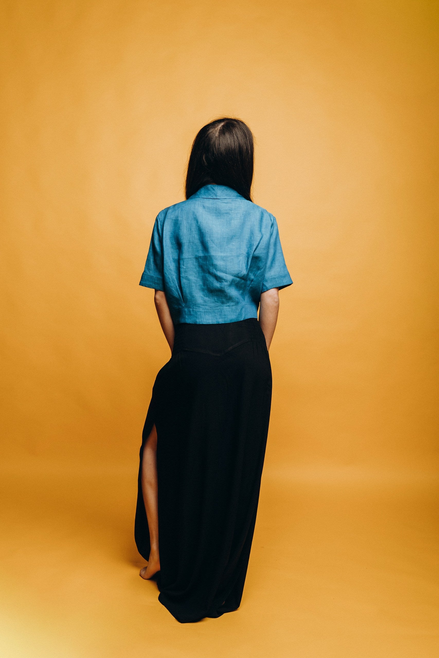 Blusa con colletto e fiocco - Centolino