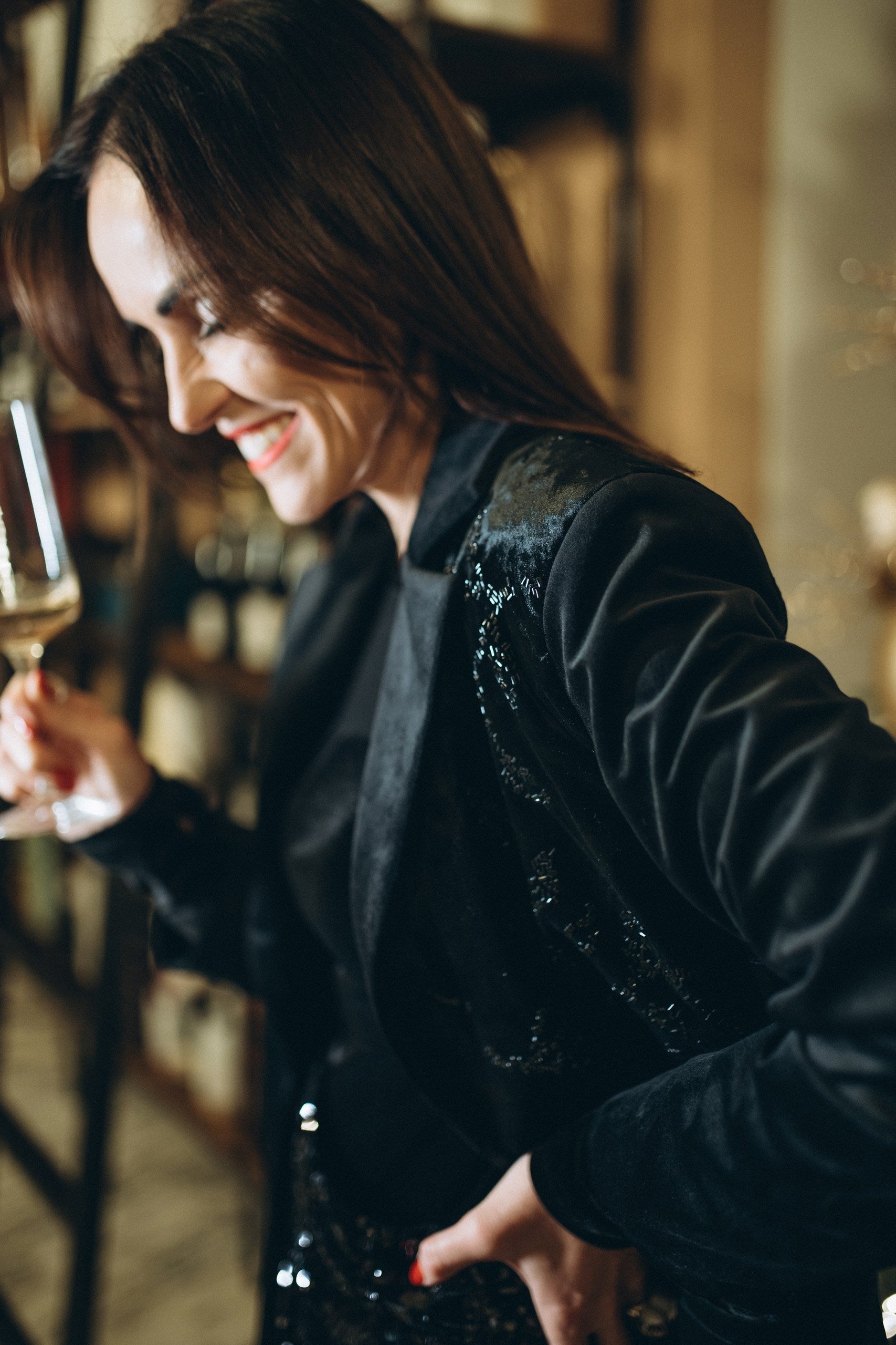 Giacca inserto pailletes - Atos Lombardini