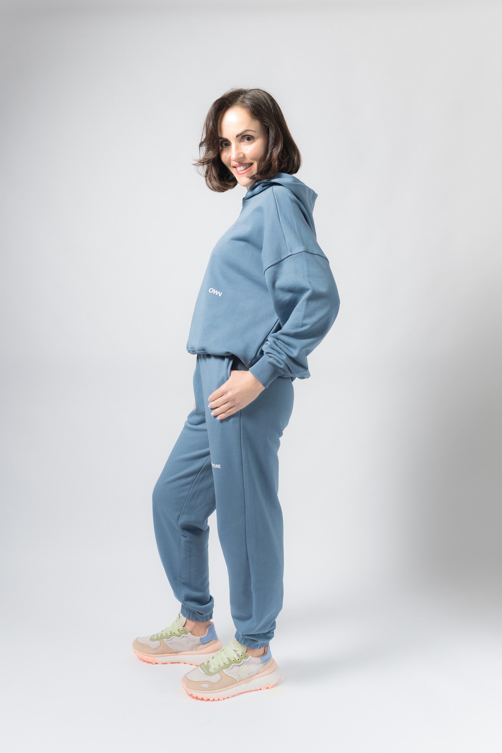 Felpa con cappuccio Blu - OWN