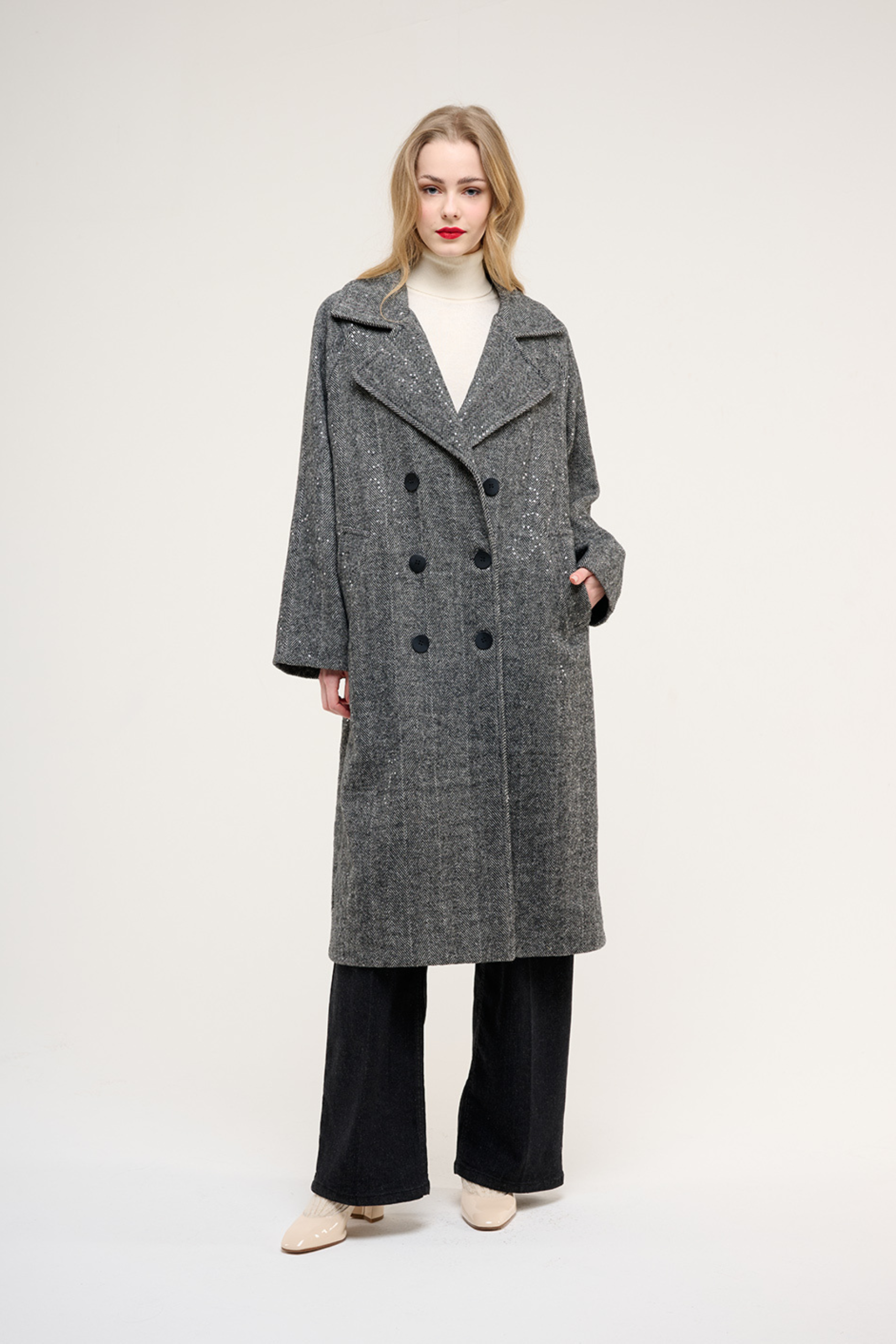 Cappotto doppiopetto spigato - Crochè