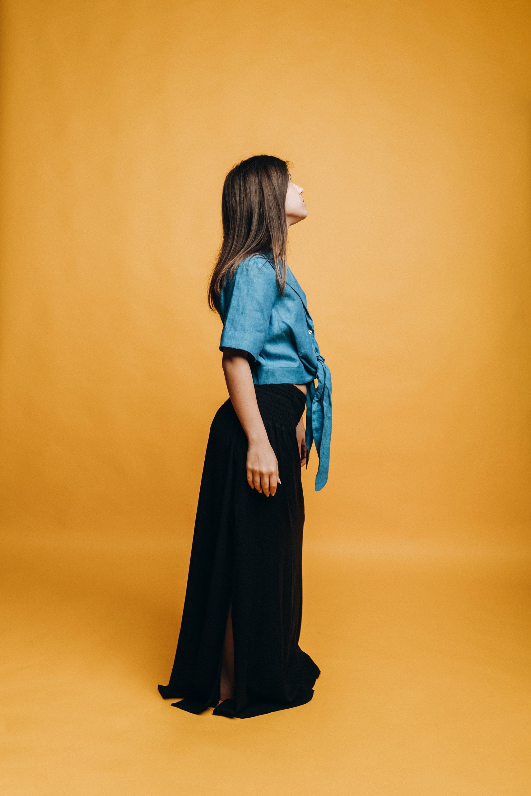 Blusa con colletto e fiocco - Centolino