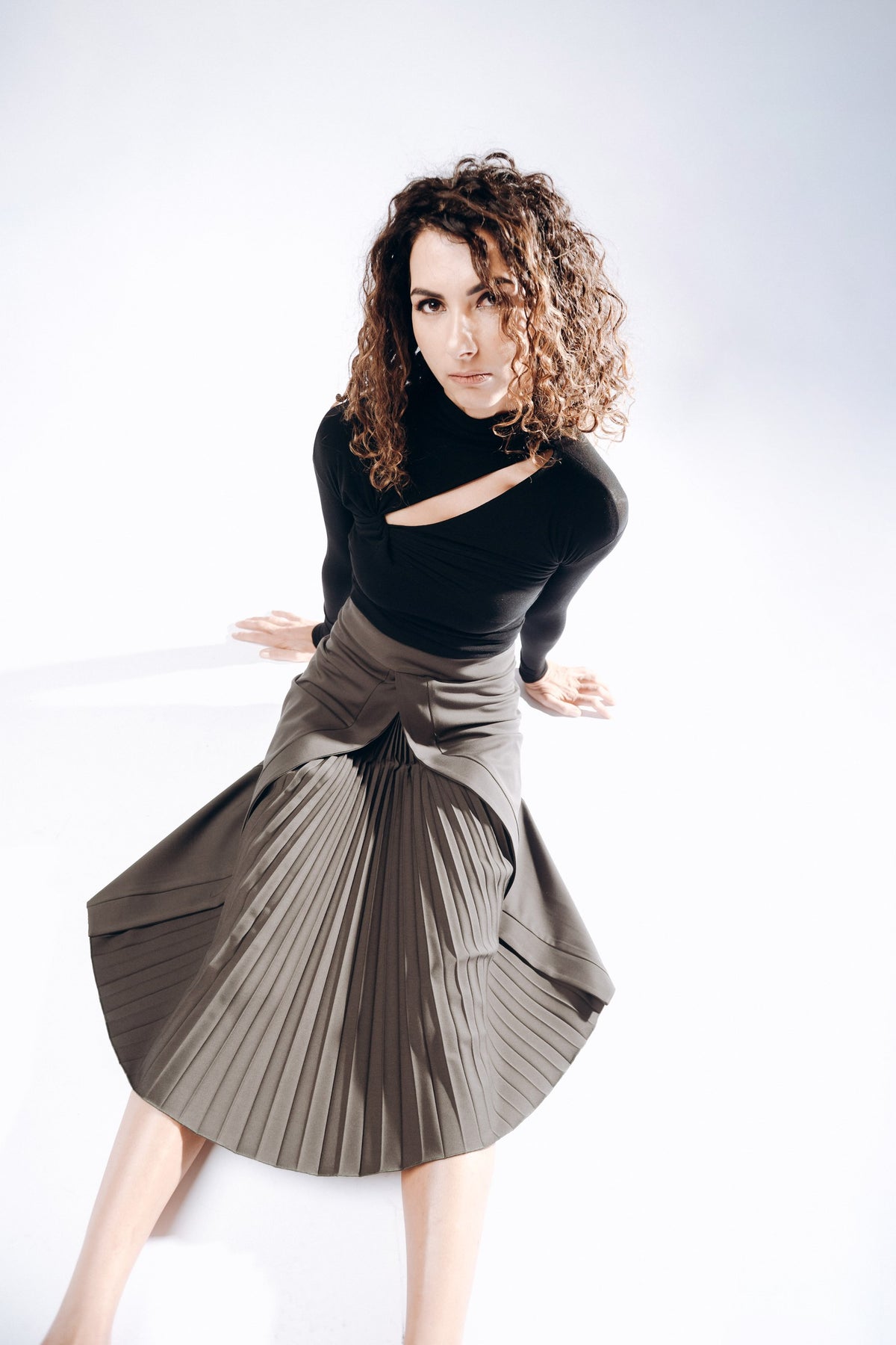 Gonna Longuette Plisset Soleil - J'M DESIGN