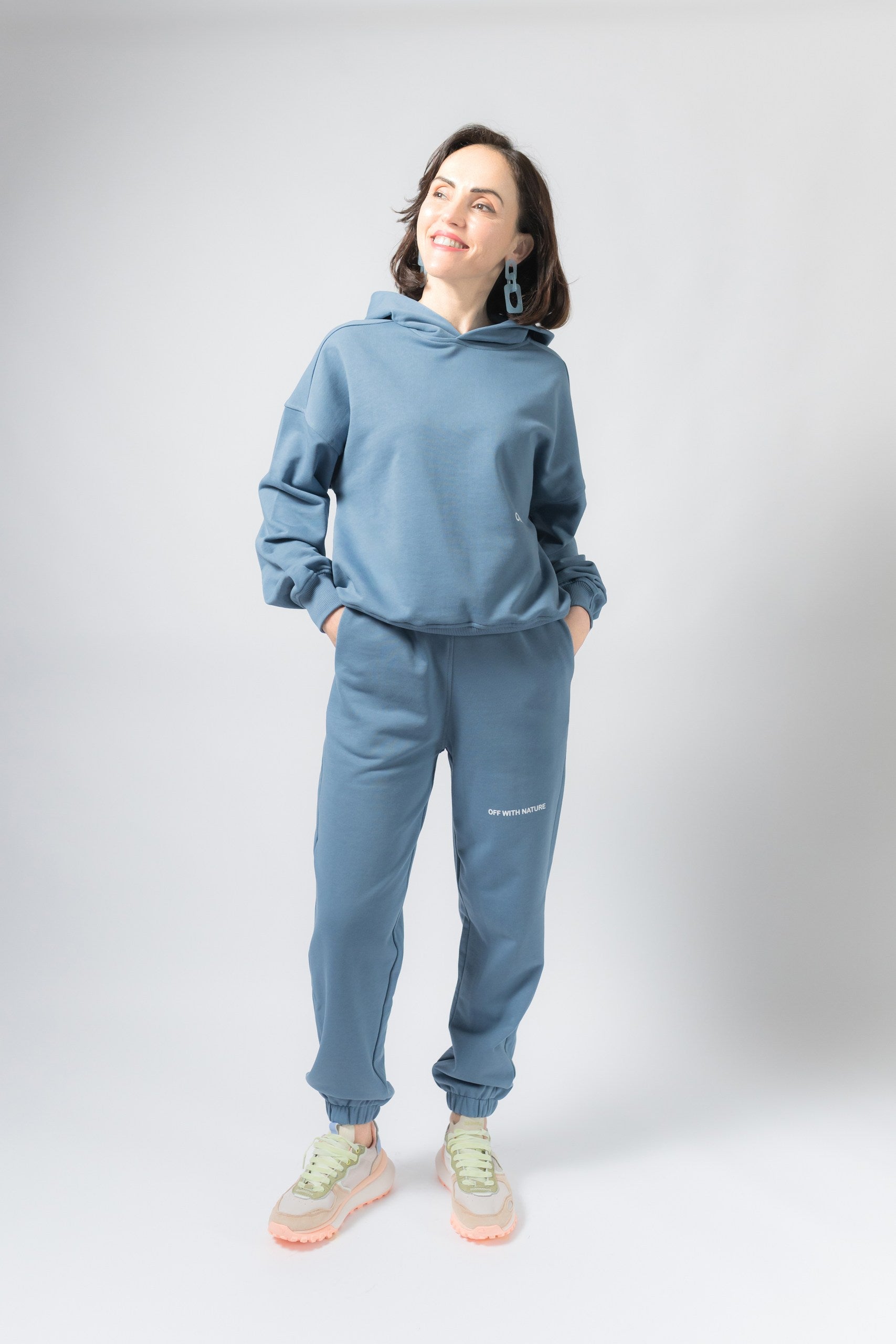 Felpa con cappuccio Blu - OWN