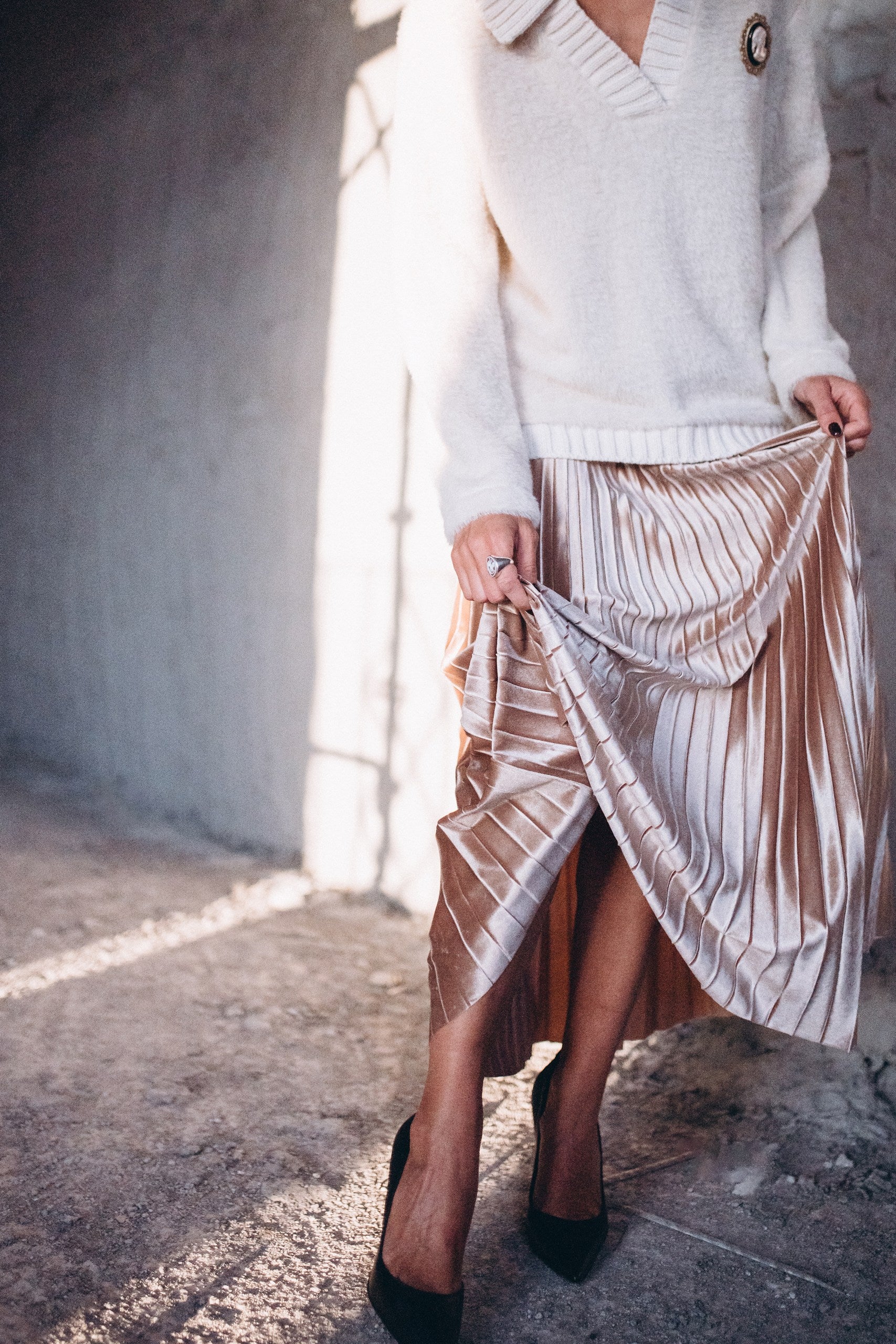 Gonna Plissè Velvet - Atos Lombardini