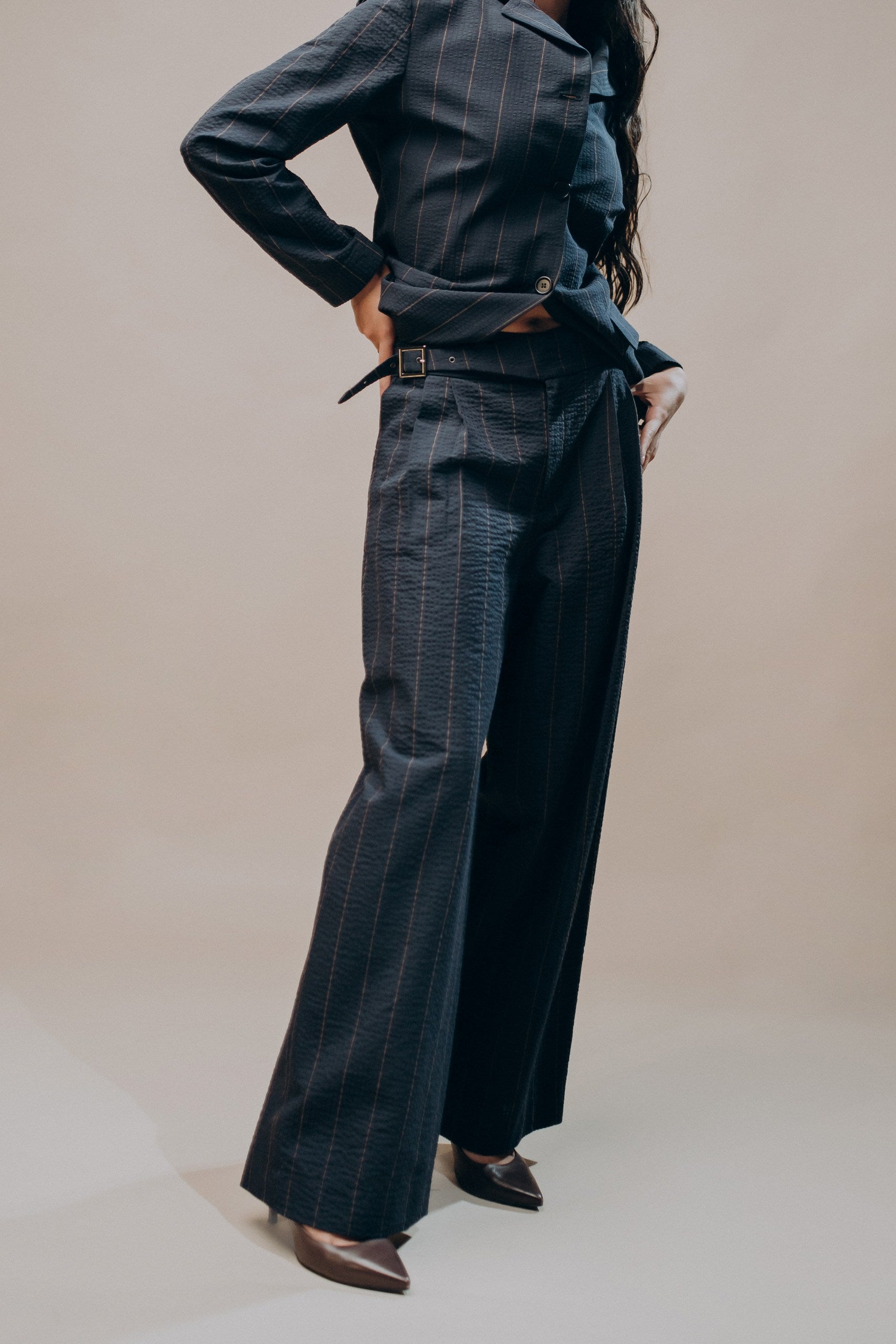 Pantalone Largo Pinces - J'm Design