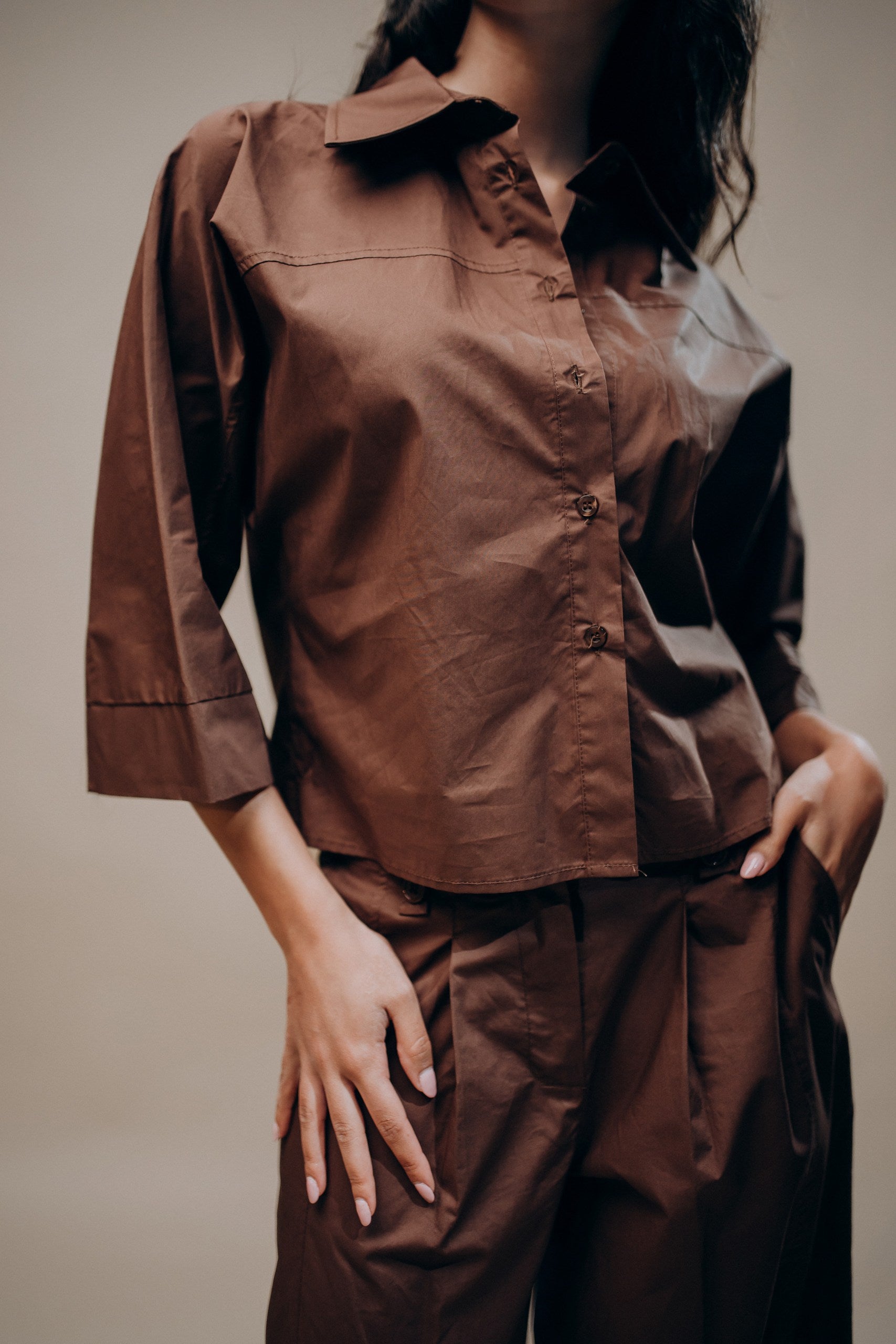Camicia Ampia Popeline - Crochè